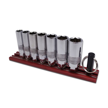 Vim Tools VIM Tools 7-Piece Dual Drive Fractional SAE Deep Chrome Sockets Set DD400D